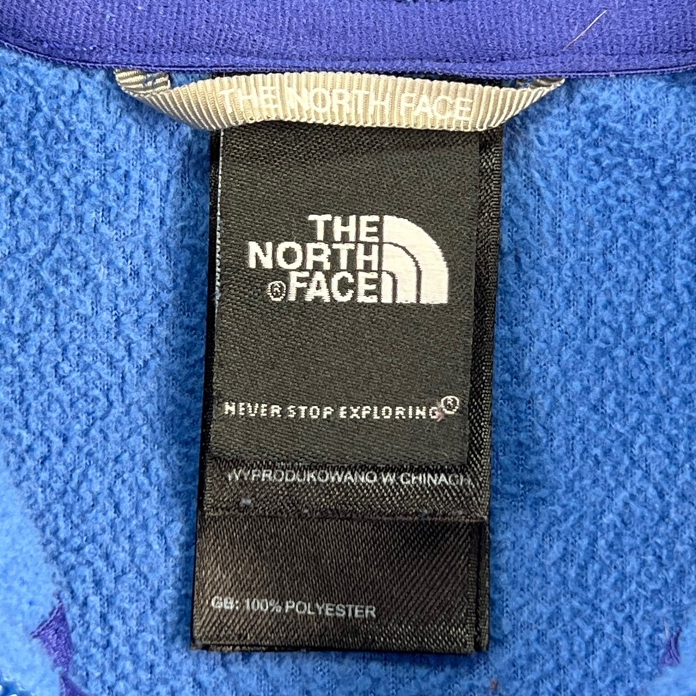 The North Face Womens TKA 100 Fleece Full Zip Hoodie Blue Size Medium - Picture 2 of 6